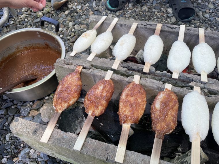 ＧＷは家族揃ってＢＢＱ　～一緒に五平餅大会も！